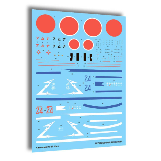 Techmod 32051 1/32 Kawasaki Ki-61-i Hien Japan Fighter 1944-45 Wet Decal Wwii