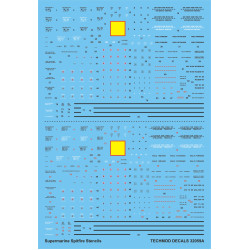 Techmod 32059 1/32 Spitfire Mk I Stencils Fighter Aircraft Wet Decal