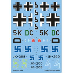 Techmod 32061 1/32 Junkers Ju-88a-4 German Fighter Aircraft Wet Decal Wwii
