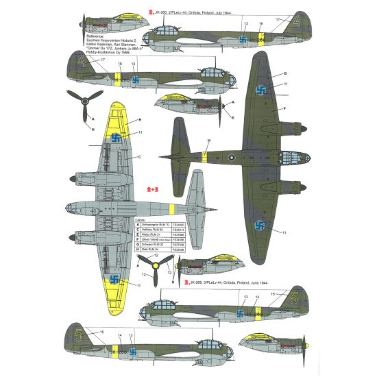 Techmod 32061 1/32 Junkers Ju-88a-4 German Fighter Aircraft Wet Decal Wwii