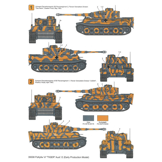 Techmod 35008 1/35 Pzkpfw Vi Tiger I Early Tank Wet Decal Wwii