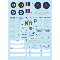 Techmod 48002 1/48 North American P-51 Mustang Iii Polish 1944 Wet Decal W/Pe