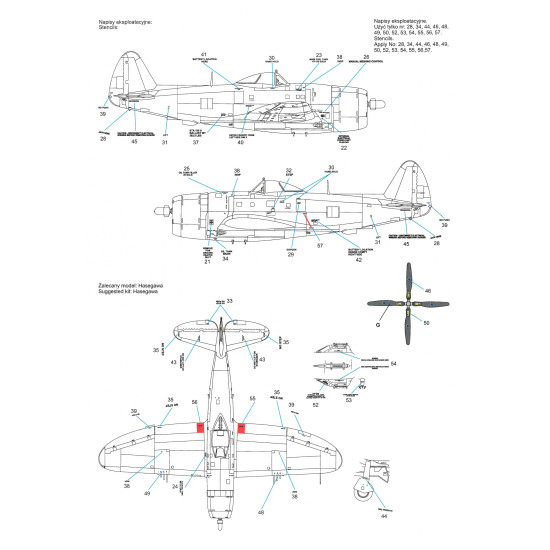 Techmod 48010 1/48 Republic P-47m Thunderbolt England 1945 Wet Decal Wwii