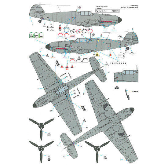 Techmod 48013 1/48 Messerschmitt Bf 109e-4 German Fighter 1940-41 Wet Decal Wwii