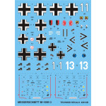 Techmod 48014 1/48 Messerschmitt Bf 109e-3 1940-1941 Aircraft Wet Decal Wwii