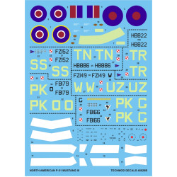 Techmod 48028 1/48 North American P-51 Mustang Iii 1944 Aircraft Wet Decal Wwii