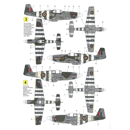 Techmod 48028 1/48 North American P-51 Mustang Iii 1944 Aircraft Wet Decal Wwii