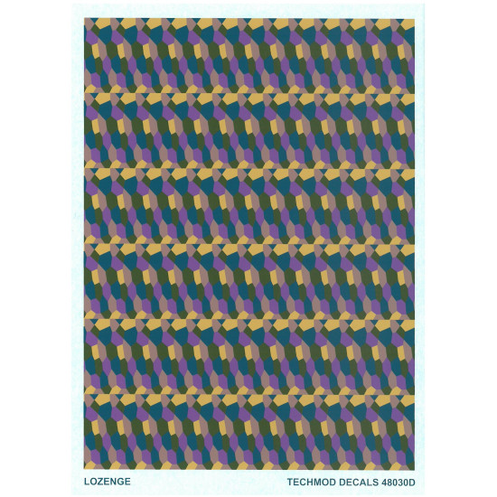 Techmod 48030 1/48 German Wwi Lozenge 5-color Lozenge 2 Sheets Wet Decal