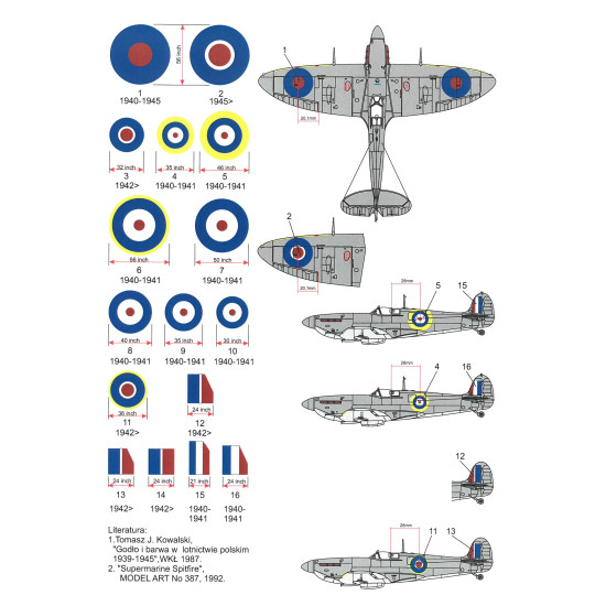 Techmod 48036 1/48 British National Insignias, Hawker Hurricane Wet Decal