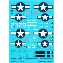 Techmod 48040 1/48 Vought F4u-1a Corsair 1944 Fighter Bomber Us Wet Decal Wwii