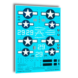 Techmod 48040 1/48 Vought F4u-1a Corsair 1944 Fighter Bomber Us Wet Decal Wwii