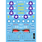 Techmod 48054 1/48 Curtiss P-40n-5 Warhawk Fighter Aircraft Wet Decal Wwii