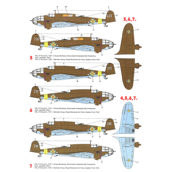 Techmod 48066 1/48 Spzl-37 Moose 1939-1941 Polish Bomber Aircraft Wet Decal