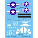 Techmod 48067 1/48 Grumman Tbm-3 Avenger Torpedo Bomber 1945 Aircraft Wet Decal