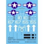 Techmod 48068 1/48 Vought F4u-1d Corsair 1945 Us Fighter Aircraft Wet Decal