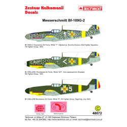 Techmod 48072 1/48 Messerschmitt Bf 109g-2 German Aircraft Wet Decal W/Masksv
