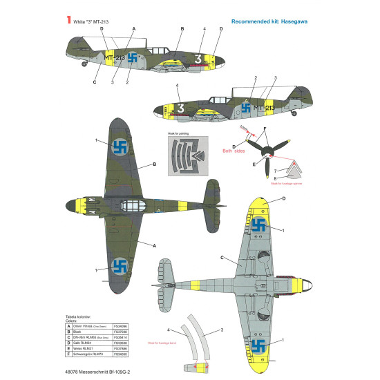 Techmod Messerschmitt Bf G Aircraft Wet Decal