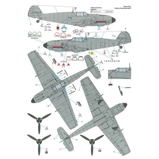 Techmod 48080 1/48 Messerschmitt Bf 109e-3 1939-40 Wet Decal Wwii W/Mask