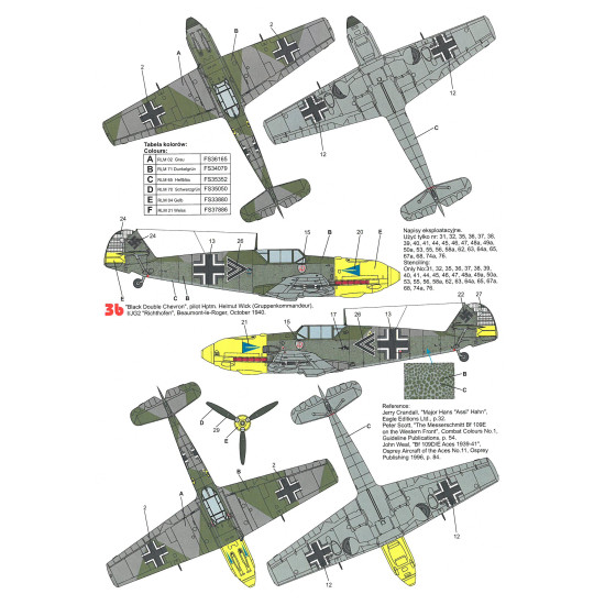 Techmod 48081 1/48 Messerschmitt Bf 109e-4 1940 Wet Decal Wwii W/Mask For Canopy