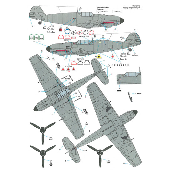 Techmod 48081 1/48 Messerschmitt Bf 109e-4 1940 Wet Decal Wwii W/Mask For Canopy