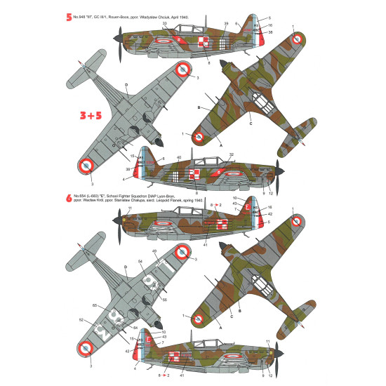 Techmod 48083 1/48 Morane-saulnier Ms-406c1 French Fighter Wet Decal Wwii W/Mask