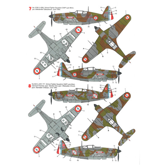 Techmod 48083 1/48 Morane-saulnier Ms-406c1 French Fighter Wet Decal Wwii W/Mask