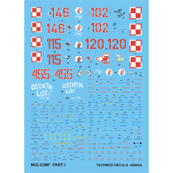 Techmod 48094 1/48 Mig-23mf Polish Fighter Aircraft Wet Decal