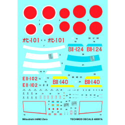 Techmod 48097 1/48 Mitsubishi A6m2 Zero Japan Aircraft Wet Decal Pearl Harbor