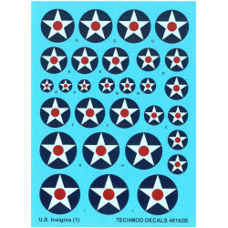 Techmod 48102 1/48 US National Insignia 1919-1942 2 sheets aircraft Wet Decal