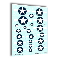 Techmod 48104 1/48 Us National Insignia 1943-1945 Aircraft Wet Decal Wwii