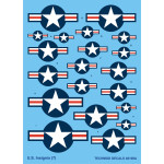 Techmod 48108 1/48 Us National Insignia - From 1943 To Present Wet Decal 2pcs