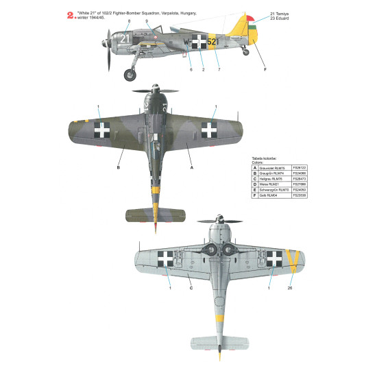 Techmod 48112 1/48 Focke Wulf Fw-190f-8 Hungary 1944-45 Aircraft Wet Decal Wwii