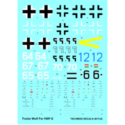 Techmod 48113 1/48 Focke-wulf Fw 190f-8 1944-1945 Aircraft Wet Decal Wwii