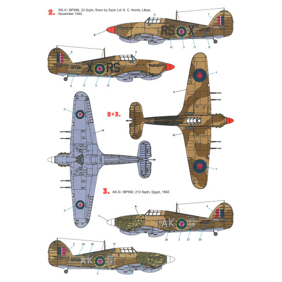 Techmod 48116 1/48 Hawker Hurricane Iic British Fighter Aircraft Wet Decal Wwii