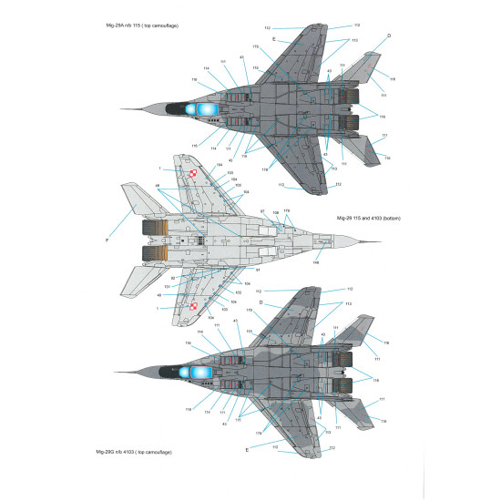 Techmod 48119 1/48 Mig-29a/G/Ub Polish Fighter Aircraft Wet Decal