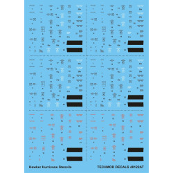 Techmod 48122 1/48 Hawker Hurricane Stencils Aircraft Wet Decal