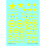 Techmod 48410 1/48 Allied Stars Insignia Circles Yellow Wet Decal Wwii