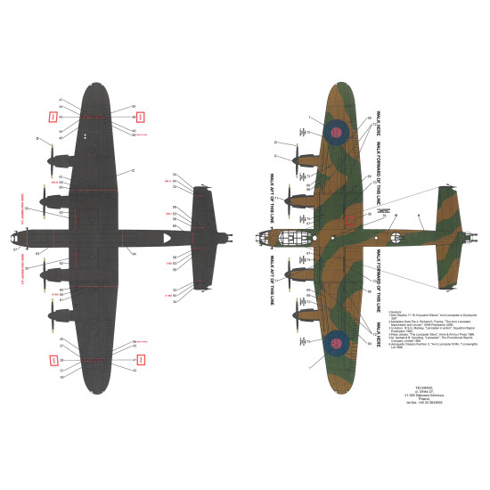 Techmod 48801 1/48 Avro Lancaster B.i 1944-1945 Polish Aircraft Wet Decal