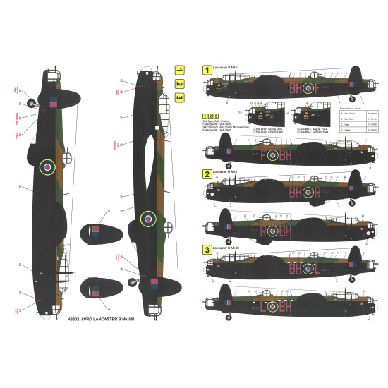 Techmod 48802 1/48 Avro Lancaster B.i 1944-1945 Polish Aircraft Wet Decal