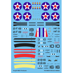 Techmod 48804 1/48 Vought Sb2u Vindicator 1938-41 Us Dive Bomber Wet Decal Wwii