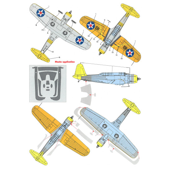 Techmod 48804 1/48 Vought Sb2u Vindicator 1938-41 Us Dive Bomber Wet Decal Wwii