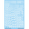 Techmod 48805 1/48 U.s. Serial And Code Numbers, White For Aircraft Wet Decal