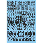 Techmod 48806 1/48 U.s. Serial And Code Numbers, Black For Aircraft Wet Decal