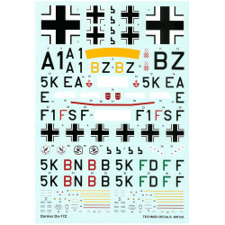 Techmod 48812 1/48 Dornier Do 17z German Bomber Wet Decal Wwii W/Mask Canopy