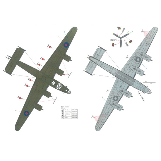 Techmod 48823 1/48 Liberator B-24 Brindisi Italy 1944 Us Bomber Wet Decal Wwii