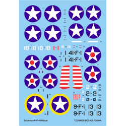 Techmod 72004 1/72 Grumman F4f-4 Wildcat Us Fighter 1942 Wet Decal Wwii