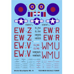 Techmod 72005 1/72 Bristol Beaufighter Vi 1942-1943 Aircraft Wet Decal Wwii