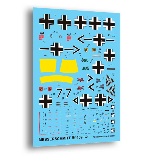 Techmod 72007 1/72 Messerschmitt Bf 109f-2 Russia 1941 Aircraft Wet Decal Wwii