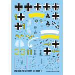 Techmod 72008 1/72 Messerschmitt Bf 109f-4 1942 Aircraft Wet Decal Wwii