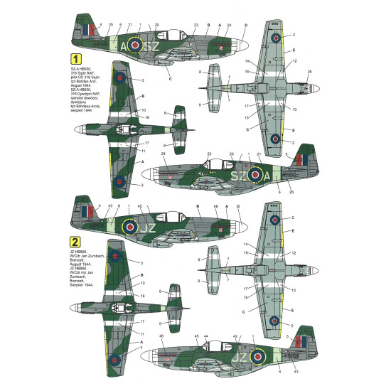 Techmod 72009 1/72 North American P-51 Mustang Iii 1944 Aircraft Wet Decal Wwii